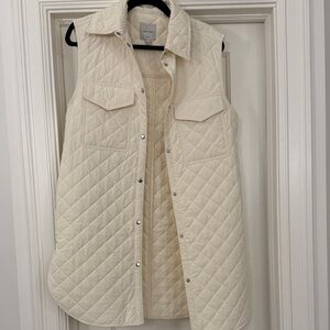 Love Tree Ivory Quilted Vest